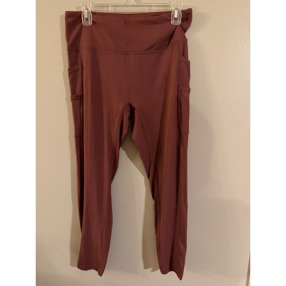 Halara Womens Mauve High Waisted 7/8ā Leggings with Side Pockets Size Large L